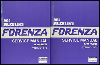 2004 Suzuki Forenza Repair Shop Manual Set Original