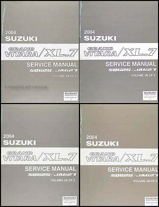 2004 Suzuki Grand Vitara & XL-7 Repair Manual 4 Volume Set Original 