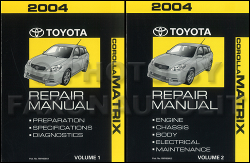 2003 Toyota Matrix Repair Manual Original 2 Volume Set