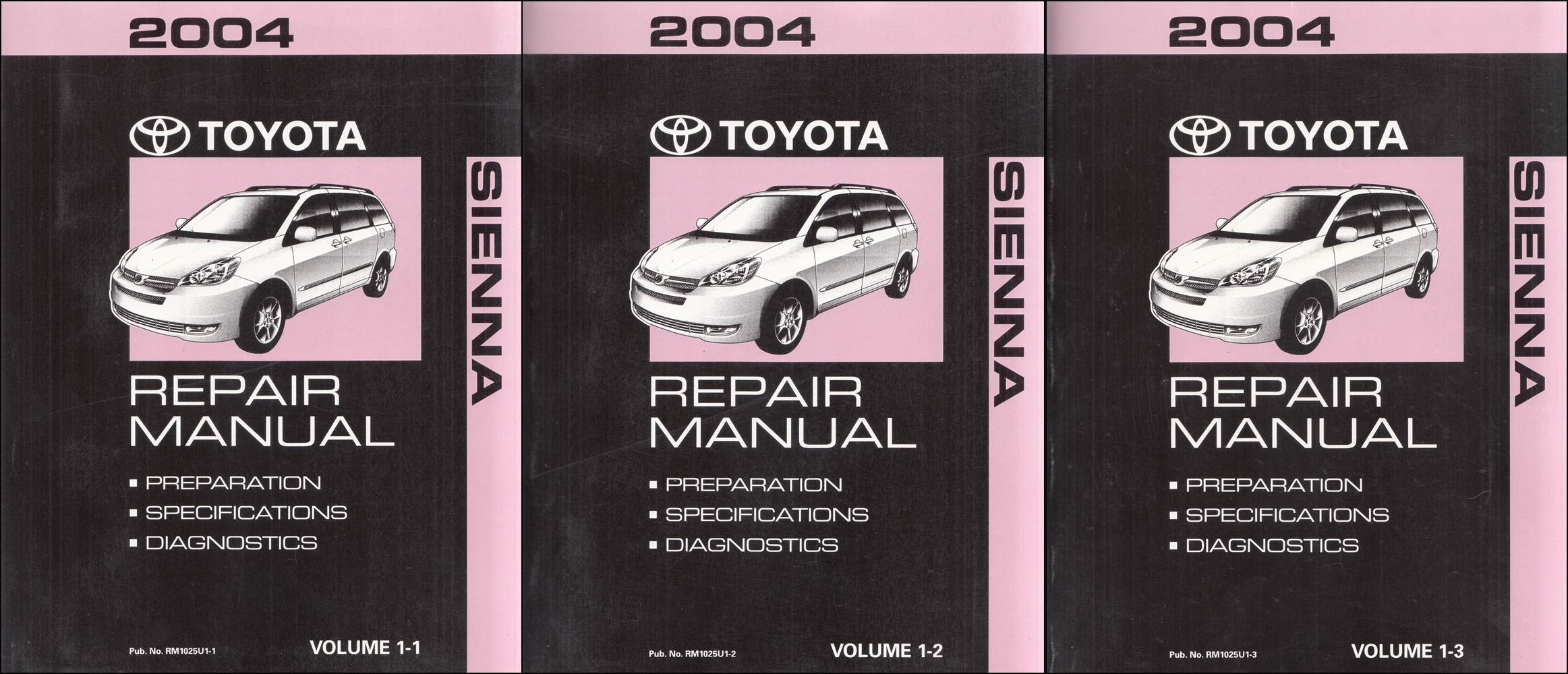 2004 Toyota Sienna Repair Manual Set Original
