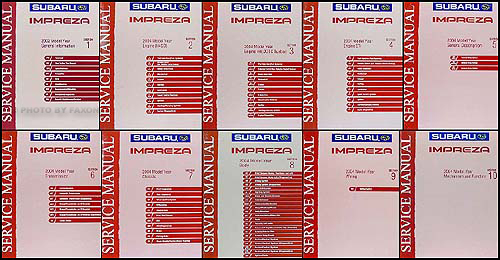 2004 Subaru Impreza & WRX Repair Manual 10 Volume Set Original