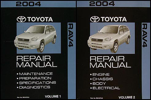 2004 Toyota RAV4 Repair Manual 2 Volume Set Original