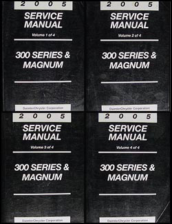 2005 Chrysler 300 Dodge Magnum Repair Manual 4 Vol Set Original 