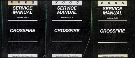 2005 Chrysler Crossfire Repair Manual Set Original