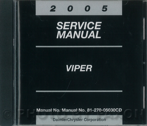 2005 Dodge Viper Repair Shop Manual on CD-ROM