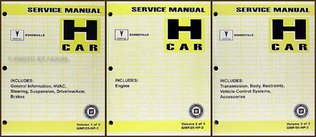 2005 Pontiac Bonneville Repair Manual Original 3 Volume Set 