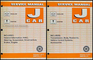 2005 Cavalier and Sunfire Repair Manual Original 2 Volume Set 