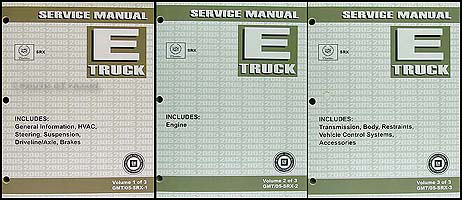 2005 Cadillac SRX Shop Manual Original 3 Volume Set