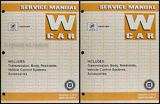 2005 Buick Century Repair Manual Original 2 Volume Set 