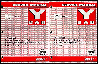 2005 Chevrolet Corvette Repair Manual Original 2 Volume Set 