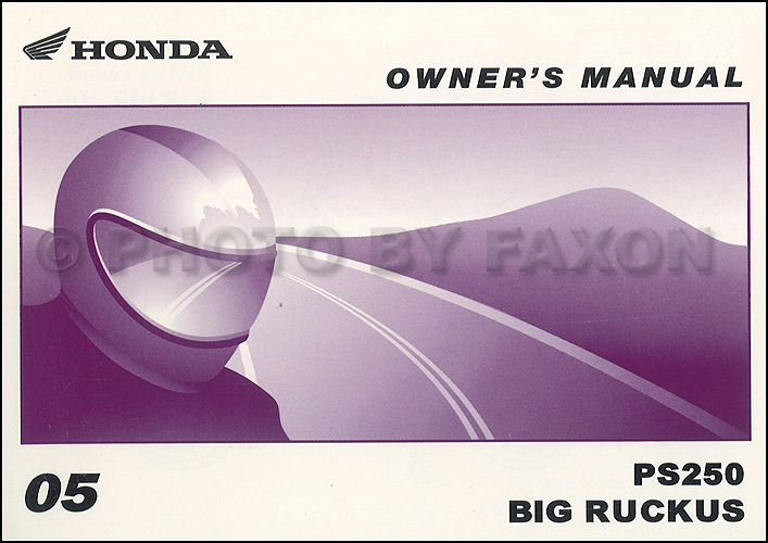 2005 Honda Big Ruckus Scooter Owner's Manual Original