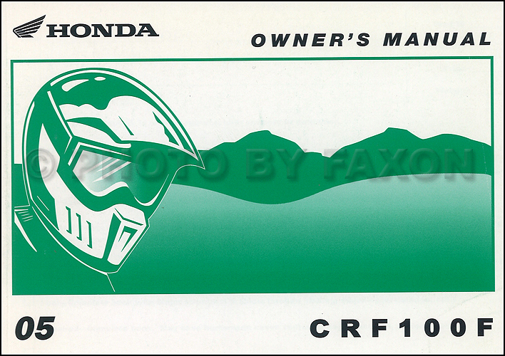 2005 Honda CRF100F Dirt Bike Owner's Manual Original Motorcycle