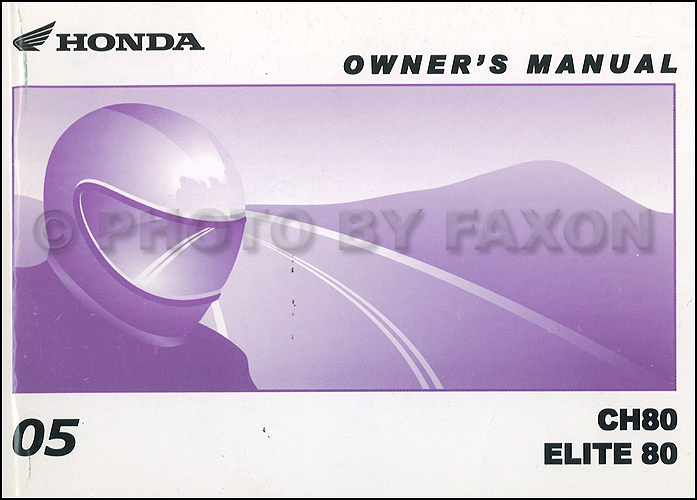 2005 Honda Elite 80 Scooter Owner's Manual Original