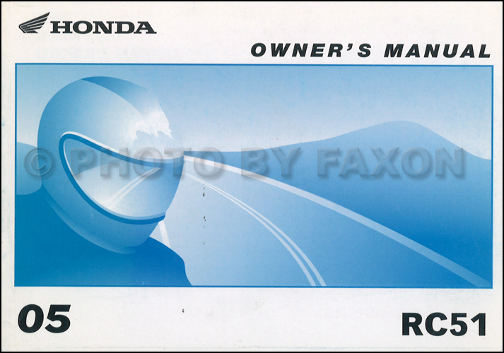 2005 Honda RC51 Motorcycle Owner's Manual Original