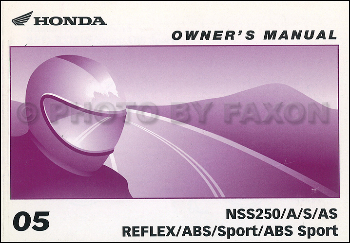 2005 Honda Reflex and Reflex Sport Scooter Owner's Manual Original