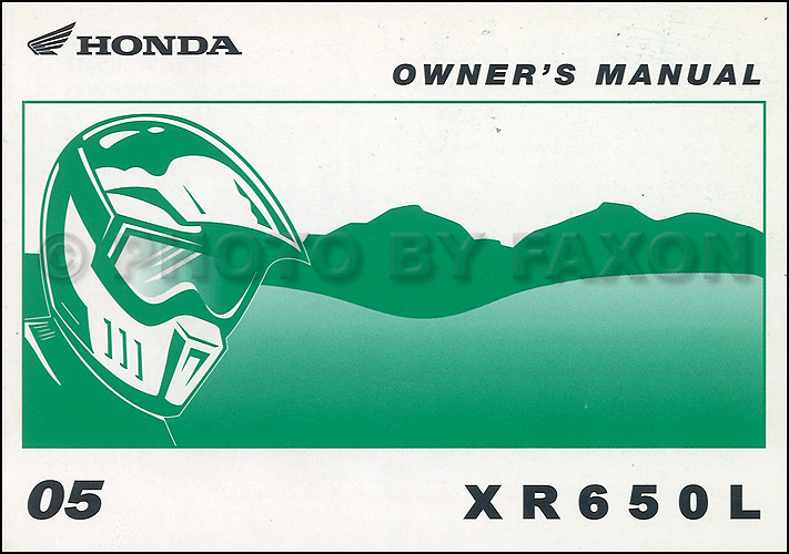 2005 Honda XR650L Dirt Bike Owner's Manual Original Motorcycle