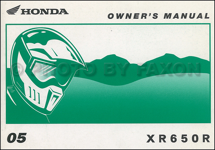 2005 Honda XRF650R Dirt Bike Owner's Manual Original Motorcycle