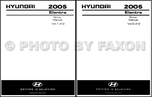 2005 Hyundai Elantra Shop Manual Original 