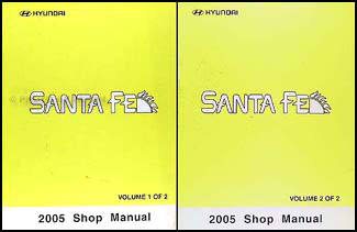 2005 Hyundai Santa Fe Shop Manual Original 2 Volume Set 