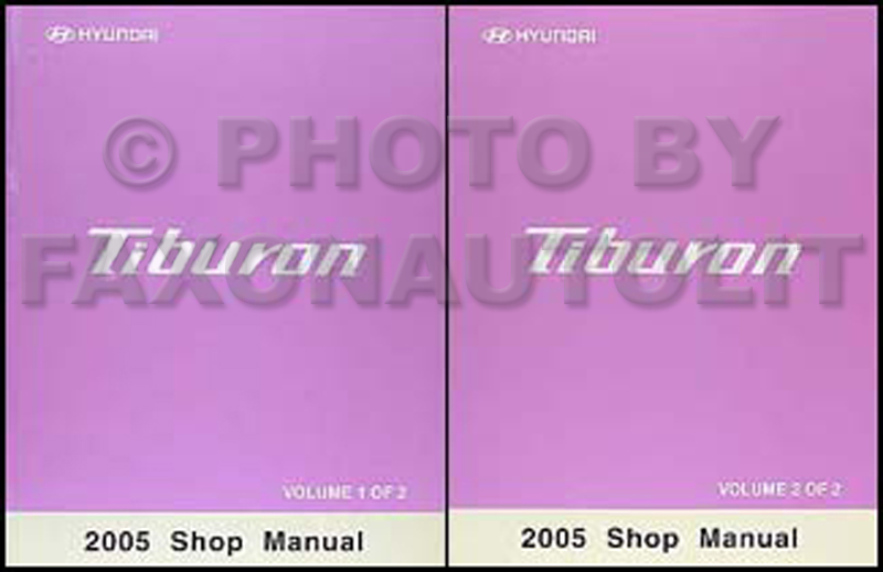 2005 Hyundai Tiburon Shop Manual Original 2 Vol. Set