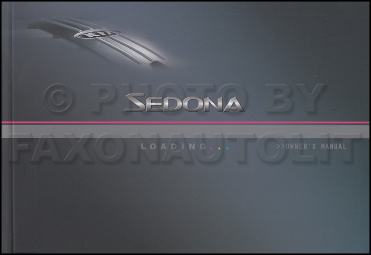 2005 Kia Sedona Owners Manual Original