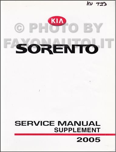 2004 Kia Sedona Repair Manual Original Supplement