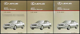 2005 Lexus LS 430 Repair Manual Original 3 Volume Set