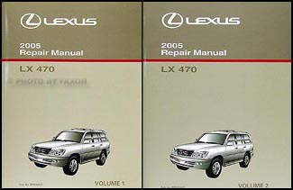 2005 Lexus LX 470 Repair Manual Original 2 Volume Set