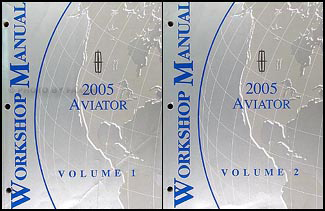 2005 Lincoln Aviator Shop Manual Original 2 Volume Set 