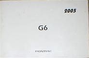 2005 Pontiac G6 Owner's Manual Original