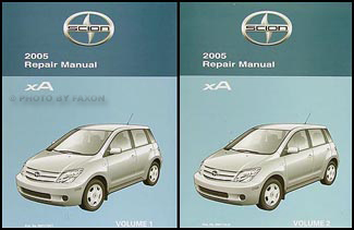 2005 Scion xA Repair Manual Original 2 Vol. Set