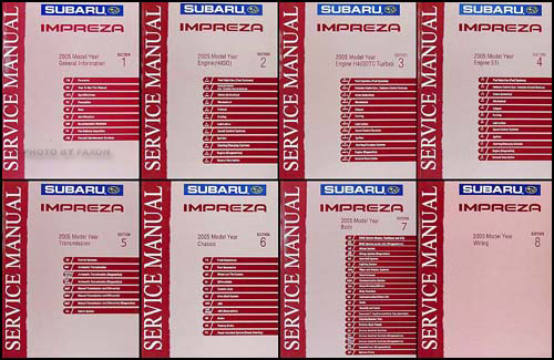 2005 Subaru Impreza & WRX Repair Manual 8 Volume Set Original