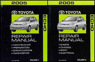 2005 Toyota Echo Repair Manual Set Original