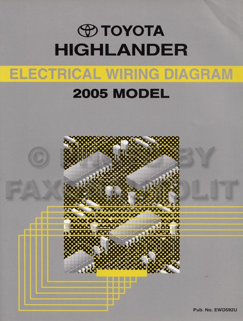 2005 Toyota Highlander Wiring Diagram Manual Original