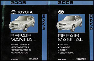 2005 Toyota RAV4 Repair Manual Set Original