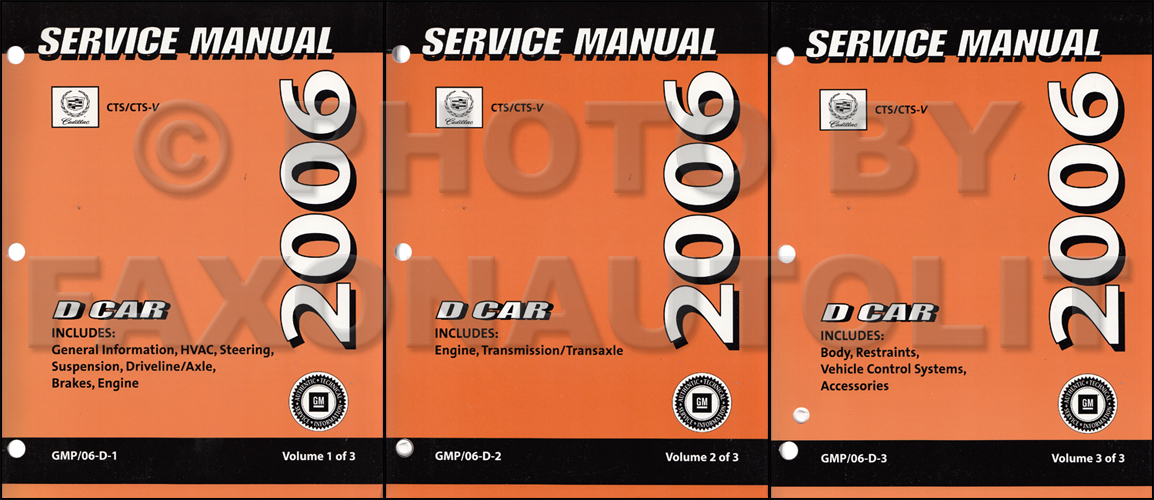 2008 GM D- Car Repair Manual 4 Volume Set Original 