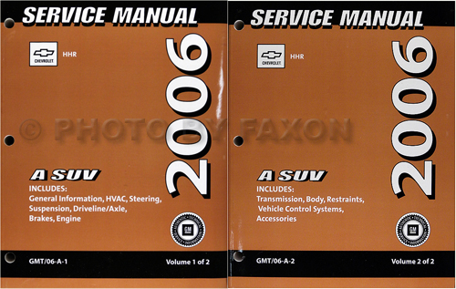 2005 Chevrolet SSR Repair Manual Original 2 volume set