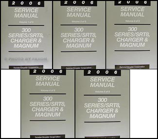 2006 SRT-8, 300, Charger, & Magnum Repair Manual 5 Vol Set Original 