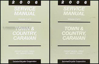2006 Caravan/Town & Country Shop Manual Original 2 Volume Set