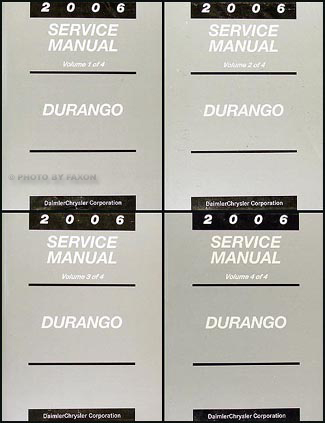 2006 Dodge Durango Repair Manual Original 4 Volume Set