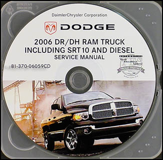2006 Dodge Ram Truck CD-ROM Repair Shop Manual 1500-3500 SRT 10 Gas & Diesel