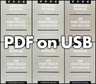 2006 Dodge Ram Truck USB Repair Shop Manual 1500-3500