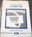 2006 Ford F-650 F-750 Owner's Manual Original
