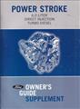 2006 Ford Super Duty Power Stroke 6.0L Diesel Engine Owner's Manual Supplement Original