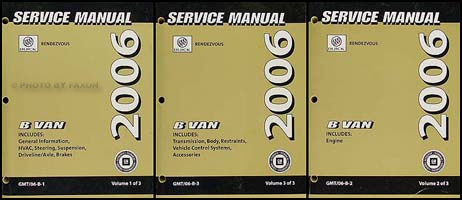2006 Rendezvous Repair Manual Original 3 Volume Set 
