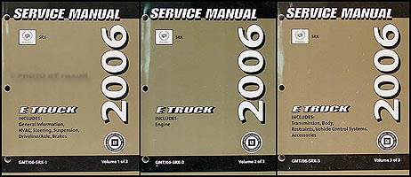2006 Cadillac SRX Shop Manual Original 3 Volume Set