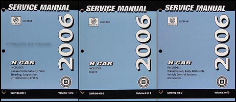 2006 Buick Lucerne Repair Manual Original 3 Volume Set 