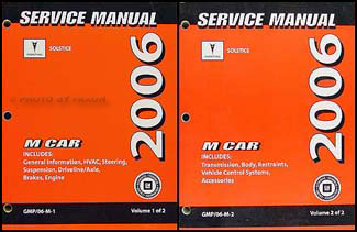 2006 Pontiac Solstice Repair Manual 2 Volume Set Original