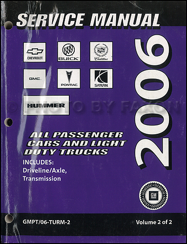 2006 GM Manual stick Transmission & 4x4 Transfer Case Service Manual