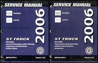 2006 Colorado and Canyon Repair Manual Original 2 Volume Set 
